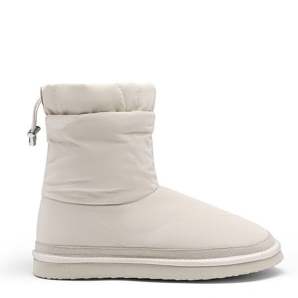 Faux Fur Lined Snow Boots - OFF-WHITE - 2